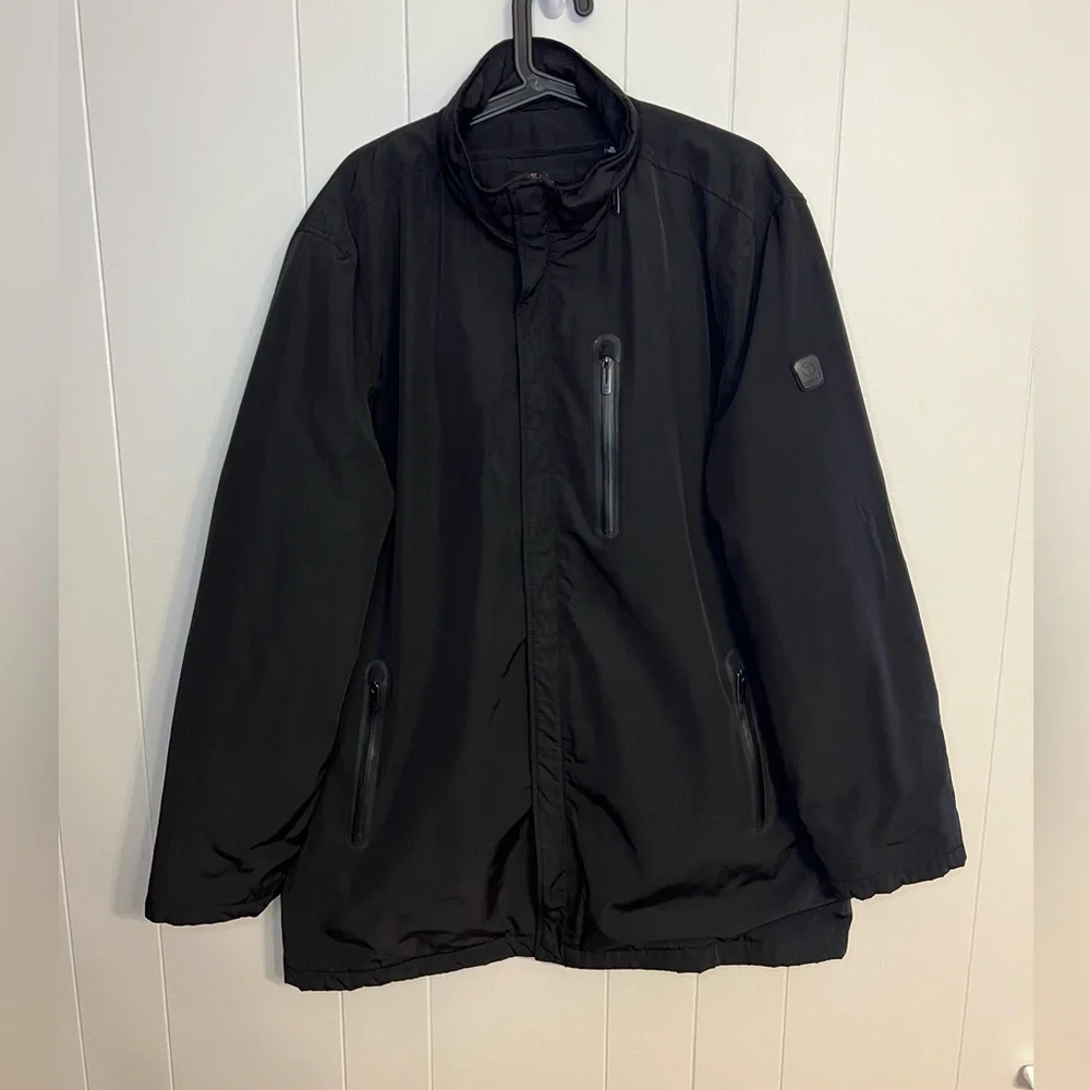 Tumi T Tech quilted insulated commuter jacket with hideaway hood size XL